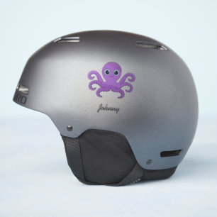 Adesivo Nome personalizado de polvo roxo-cônico