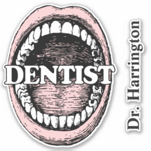 Adesivo Nome personalizado Dentist sticker