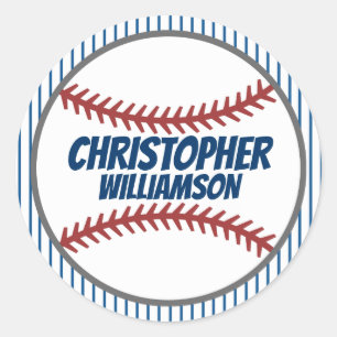 Adesivo Nome Personalizado do Baseball Sticker