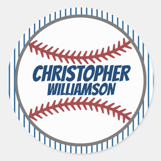 Adesivo Nome Personalizado do Baseball Sticker (Frente)