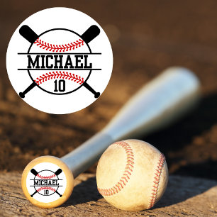 Adesivo Nome Personalizado do Botão Softball Bat do Baseba