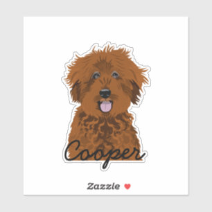 Adesivo Nome Personalizado do Cachorro Marrom