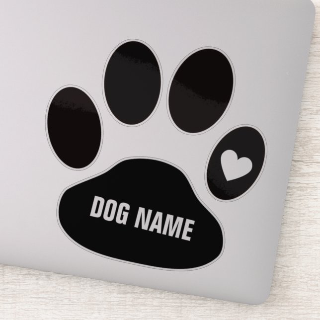 Adesivo Nome personalizado do cão na plataforma (Detalhe)