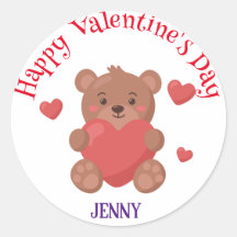 Nome personalizado do Dia de os namorados de Urso