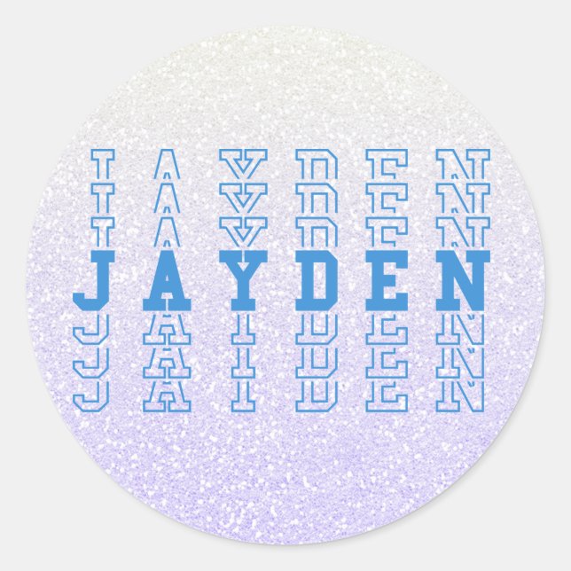 Adesivo Nome Personalizado do Garoto Jayden (Frente)