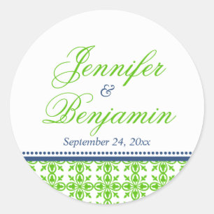 Adesivo Nome personalizado do pré-disquete do marinho verd