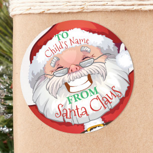 Adesivo Nome Personalizado Do Presente De Natal Para Crian