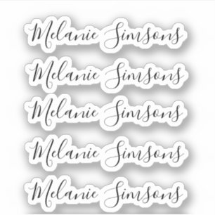 Adesivo Nome personalizado do script de escrita manual leg