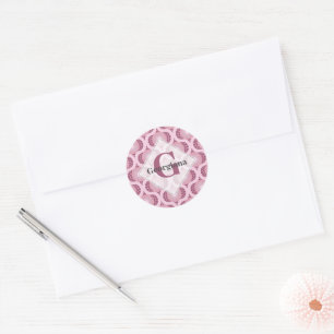 Adesivo Nome Personalizado Dot Rosa Rusky Radiante Retroat