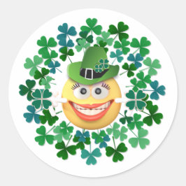 Adesivo Nome Personalizado e Emoji Sorridente com presente