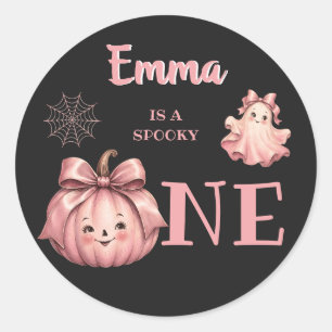 Adesivo Nome personalizado é uma garotinha Pinkoween assus