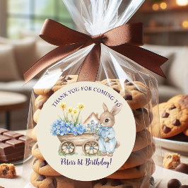 Adesivo Nome Personalizado Flores Azuis Bunny Favoritos An