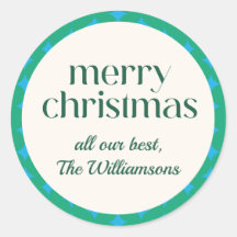 Nome Personalizado Geométrico Azul Verde do meio s