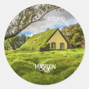 Adesivo Nome Personalizado Igreja Turf Islandesa