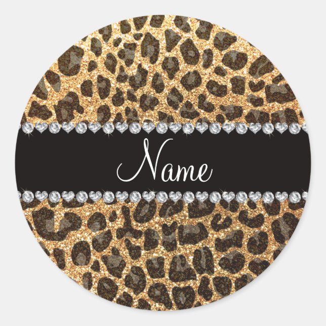 Adesivo Nome personalizado impressão-leopardo amarelo-past (Frente)