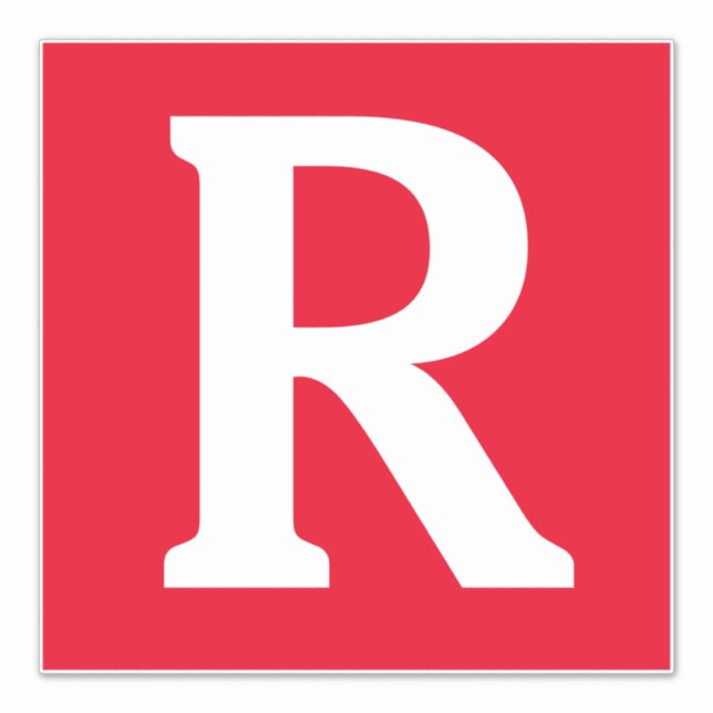 Adesivo Nome Personalizado Iniciais do Monograma Branco Ve (Frente)