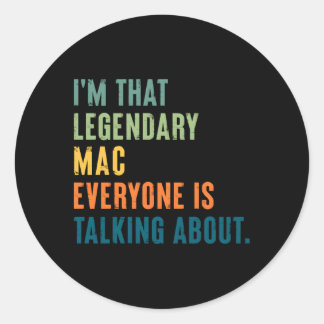 Adesivo Nome Personalizado Legendário Mac