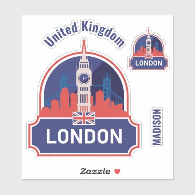 Adesivo Nome Personalizado Londres (Folha)