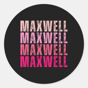 Adesivo Nome Personalizado Maxwell I Love Maxwell Vintage