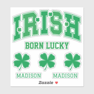 Adesivo Nome personalizado Nascer irlandês sorte