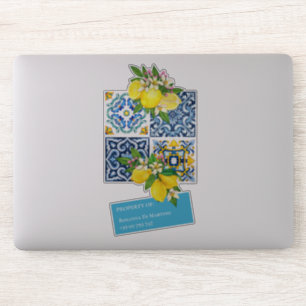Adesivo Nome Personalizado Número de Azulejos Sicilianos R