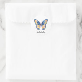 Adesivo Nome Personalizado ou Texto com Borboleta