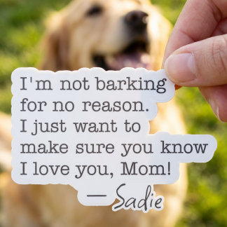 Adesivo Nome Personalizado para Cachorro Não Estou Latindo
