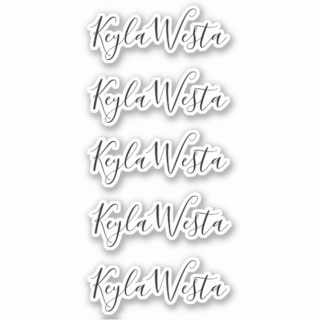 Adesivo Nome personalizado personalizado legível manuscrit (Frente)