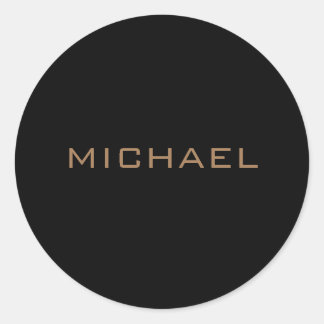 Adesivo Nome Personalizado Preto Dourado