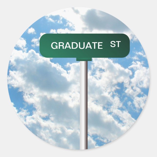 Adesivo Nome Personalizado Sinal de Rua no Céu Azul (Frente)