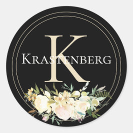 Adesivo Nome Personalizado Sofisticado da Família Monogram