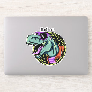 Adesivo Nome personalizado T-Rex do hipster