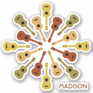 Adesivo Nome personalizado UKULELE