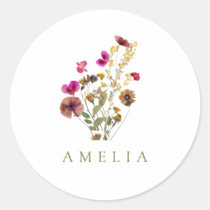 Adesivo Nome personalizado Wildflower
