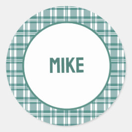 Adesivo Nome personalizado | Xadrez verde