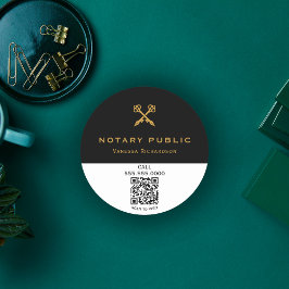 Adesivo Nome profissional de Canetas Pretas e Douradas Cru