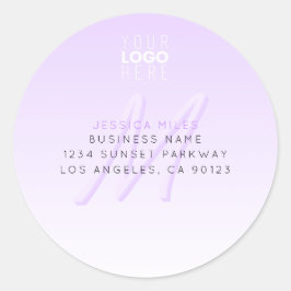 Adesivo Nome profissional e Modelo de slogan | Puro claro