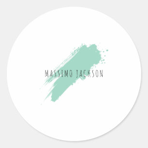 Adesivo Nome Próprio Decorativo Chic Simples Azul Branco