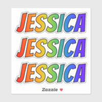 Nome próprio "JESSICA" com Cor do Arco-Íris Divert