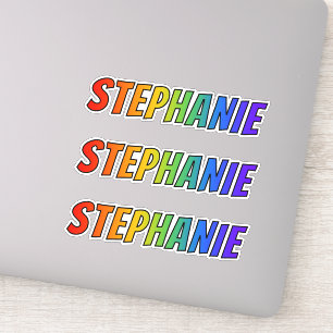 Adesivo Nome próprio "STEPHANIE" com cores divertidas do a