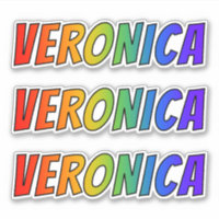 Nome próprio "VERONICA" com cor divertida do arco-