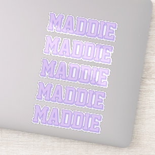 Adesivo Nome Púrpura do Pêssego