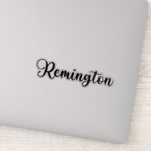 Adesivo Nome Remington - Caligrafia manuscrita