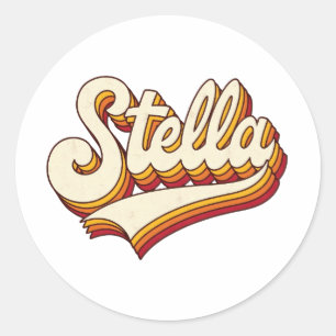 Adesivo Nome Retro Stella Design Vintage dos Anos 70