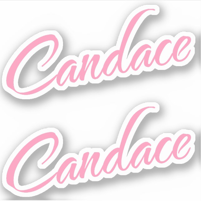 Adesivo Nome Rosa de Candace x2 (Frente)