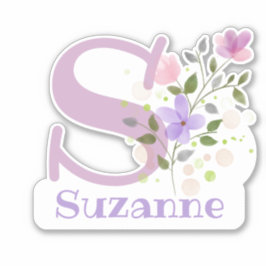 Adesivo Nome Suzanne com a letra S Sticker Corte