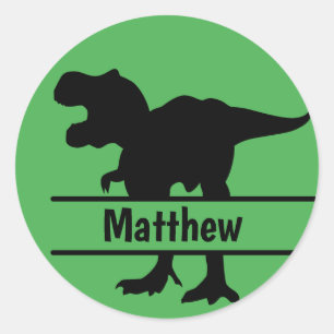 Adesivo Nome T-Rex Verde Personalizado