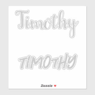 Adesivo Nome Timothy da cinza,