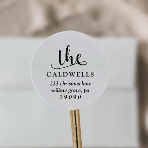 Adesivo Nome Tradicional Calliografia White Return Endere