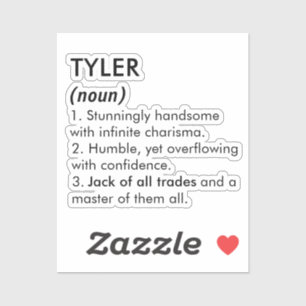Adesivo Nome Tyler, Nome editável, Nome personalizado